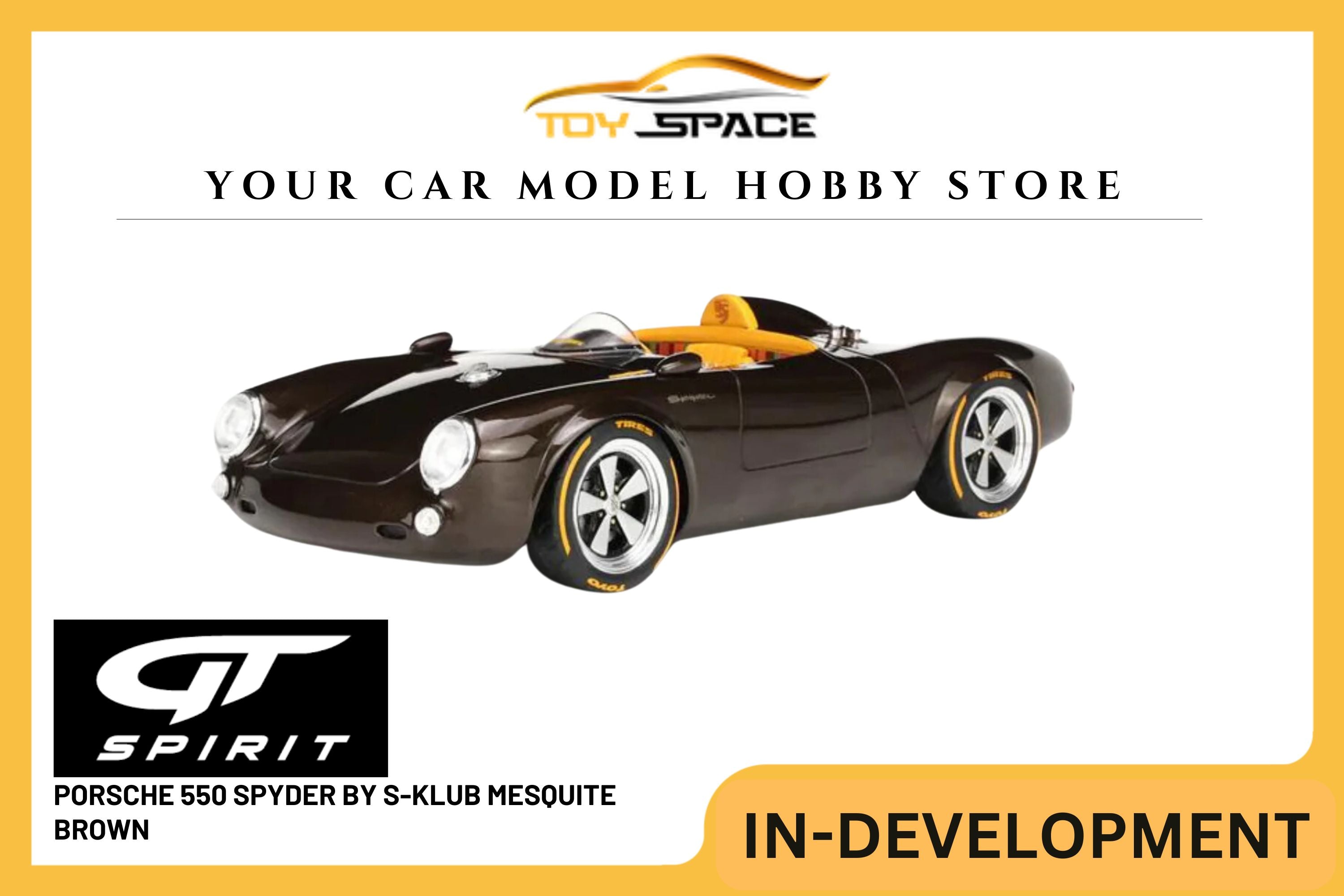 [GT SPIRIT] 1/18 Porsche 550 Spyder By S-Klub Mesquite Brown 2019 [GT416]