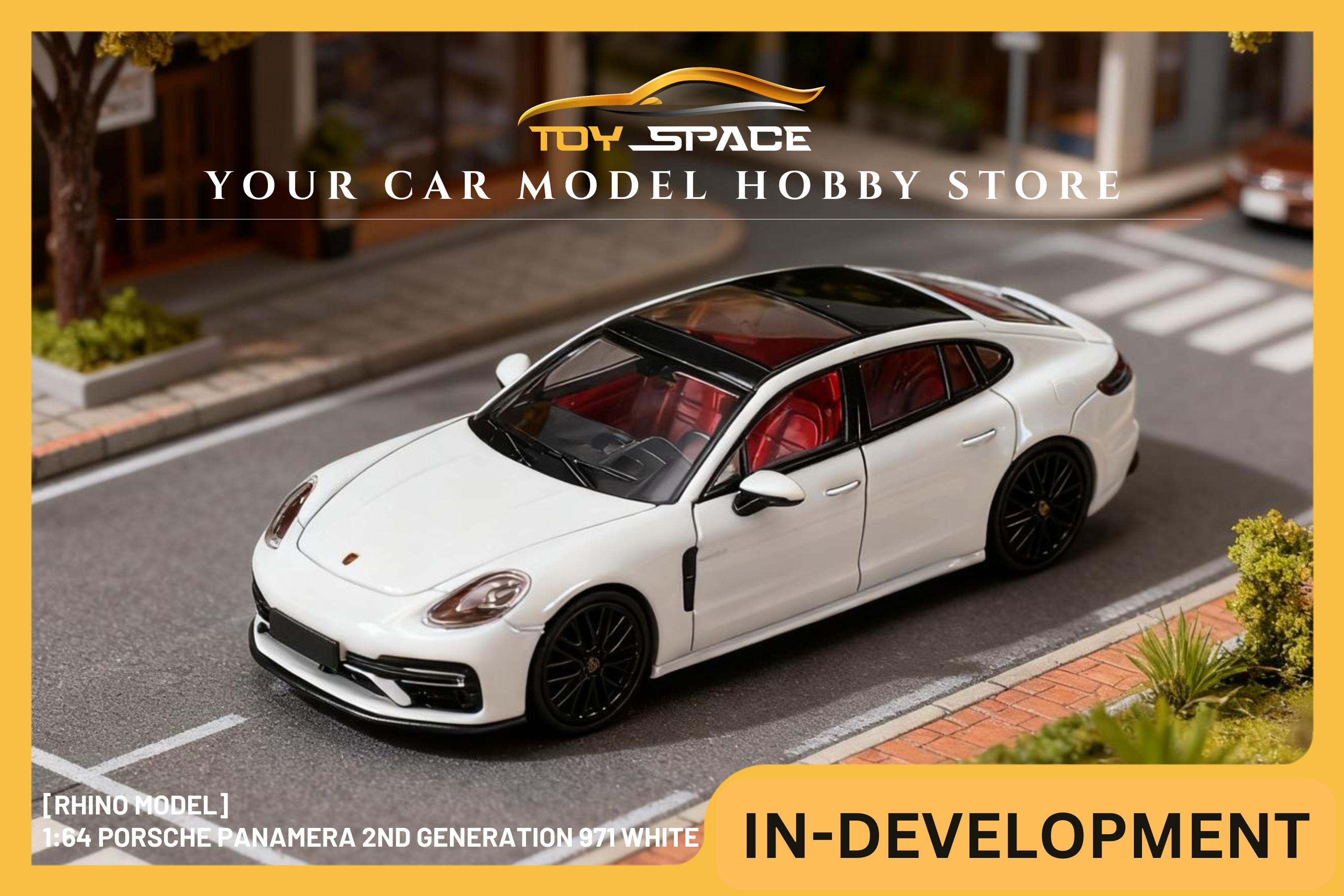 [RHINO MODEL] 1:64 Porsche Panamera 2nd Generation 971 White