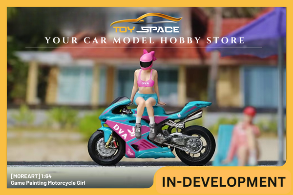 [MOREART] 1/64 Game Painting Motorcycle Girl