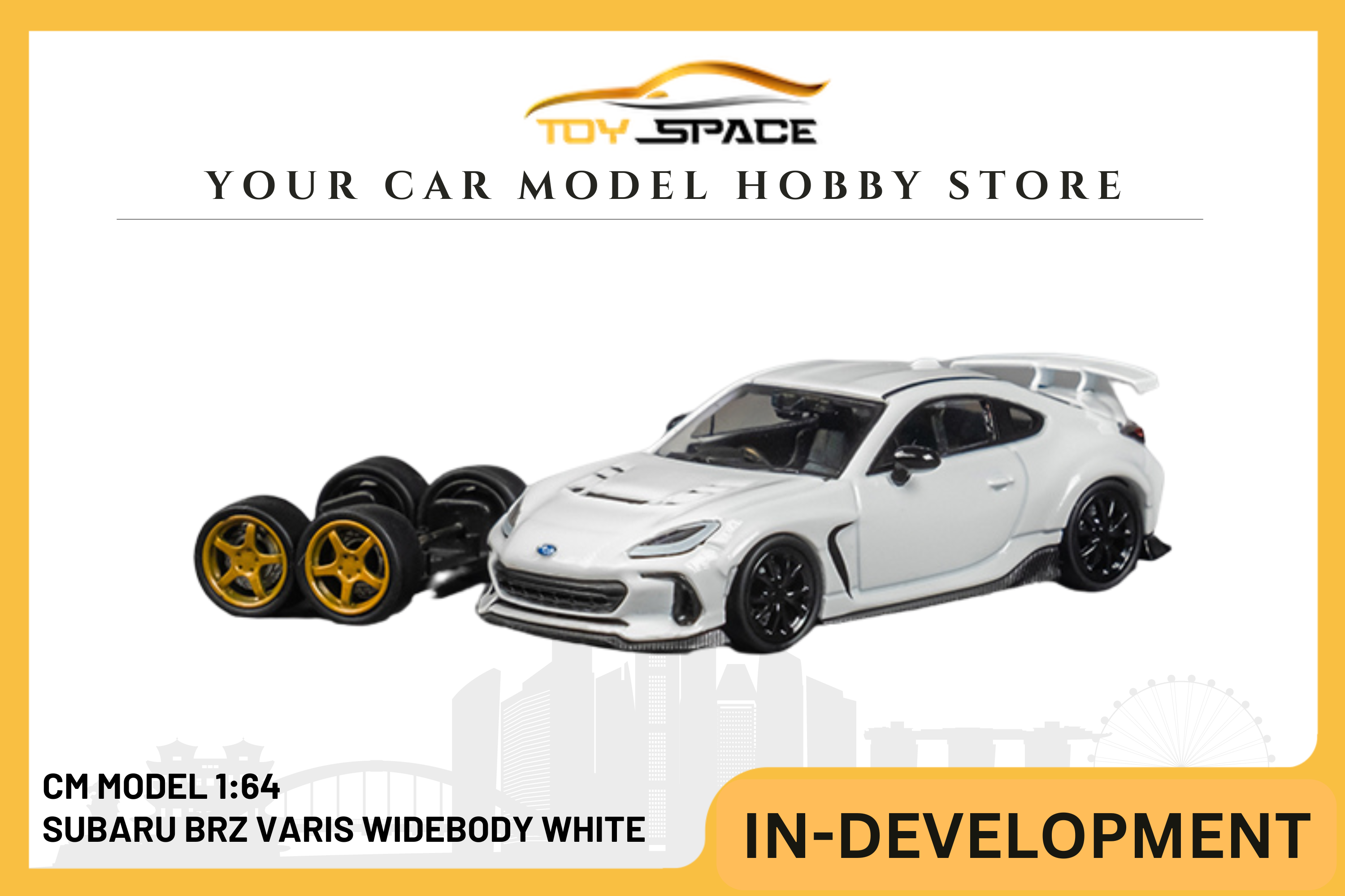 [CM MODEL] 1:64 Subaru BRZ Varis Widebody White