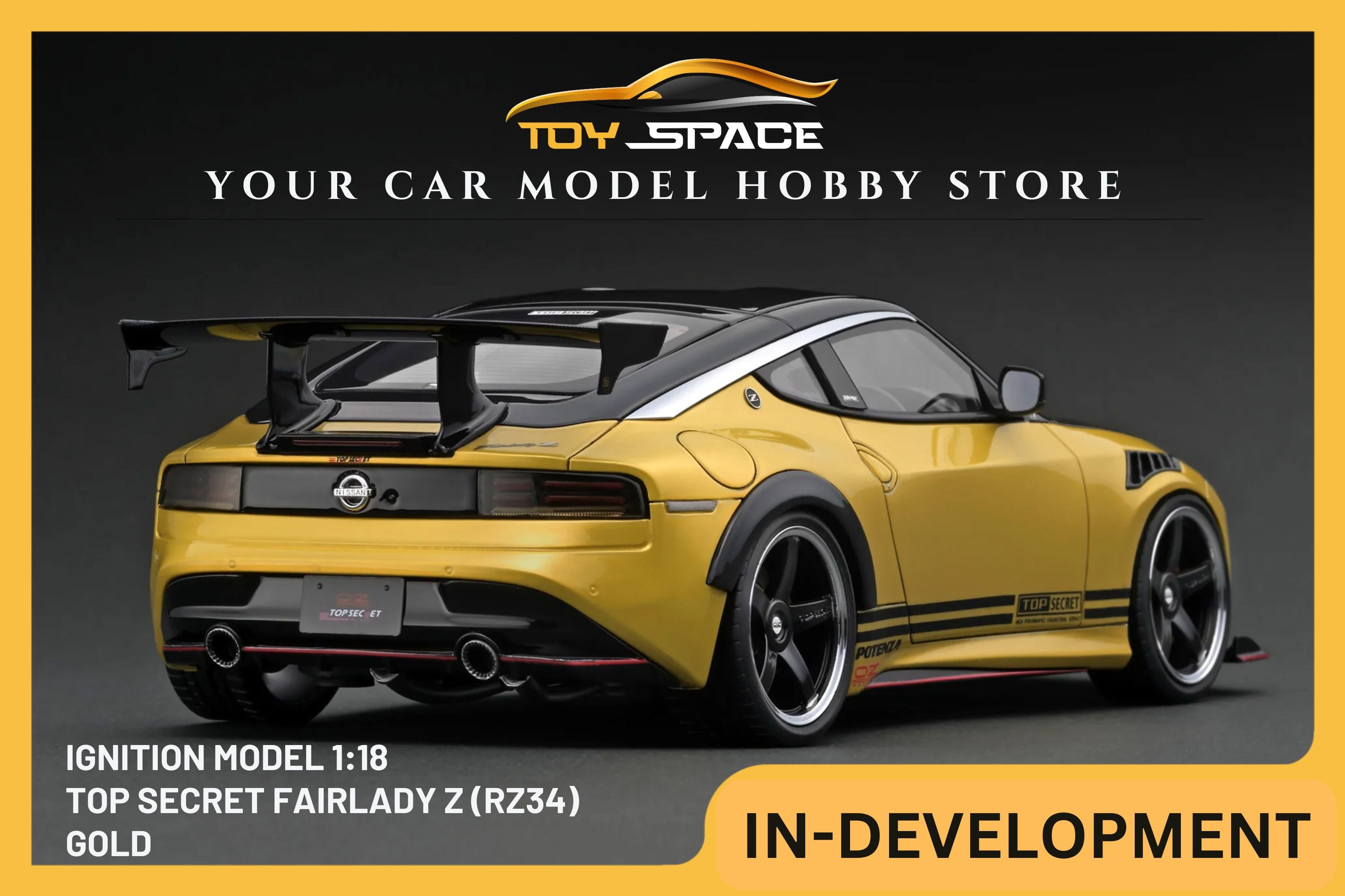 [IGNITION MODEL] 1/18 TOP SECRET Fairlady Z (RZ34) Gold [IG3380]