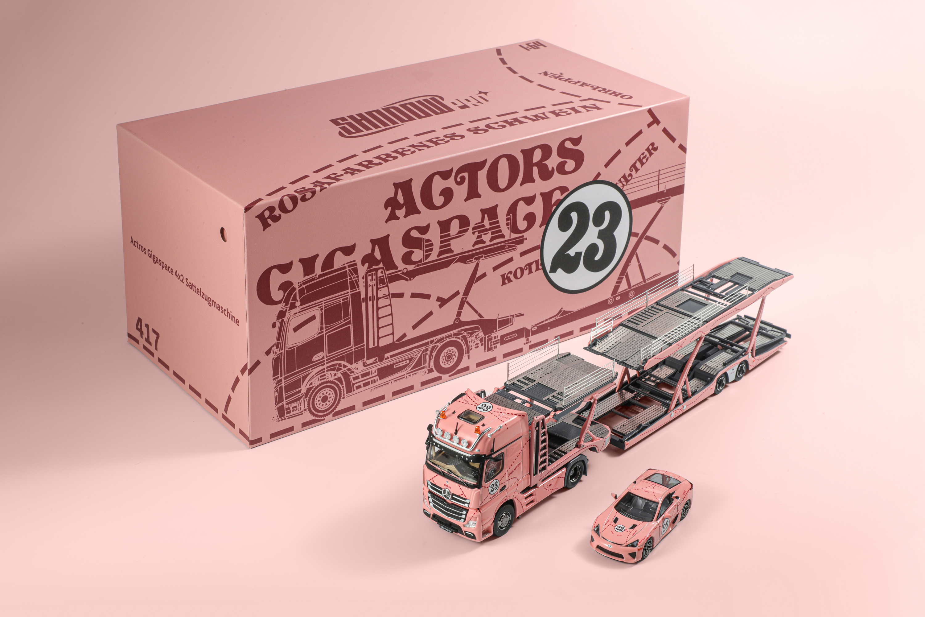 [SHADOW PRO] 1:64 Benz Actors Truck Pink Pig