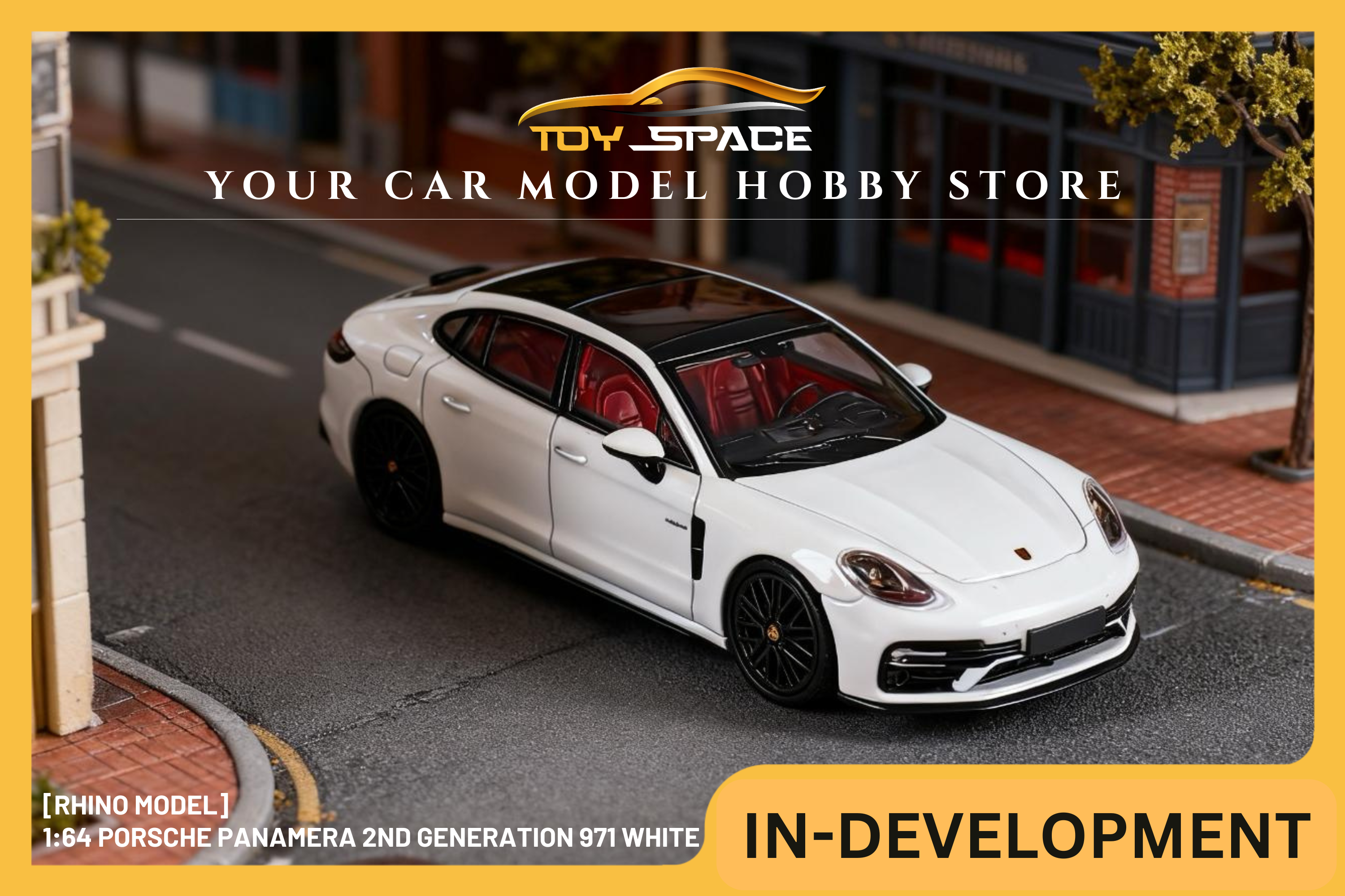 [RHINO MODEL] 1:64 Porsche Panamera 2nd Generation 971 White