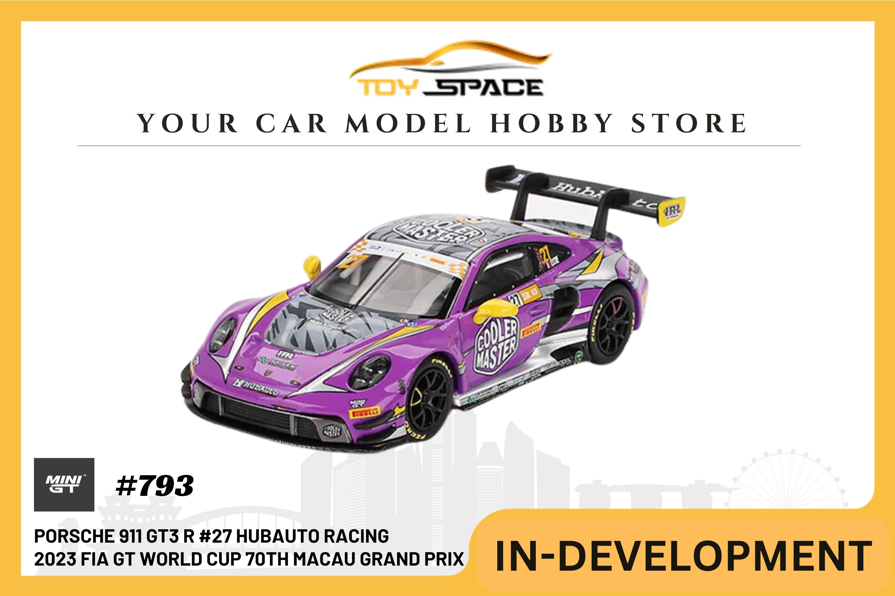 [MINI GT] Porsche 911 GT3 R #27 HubAuto Racing 2023 FIA GT World Cup 70th Macau Grand Prix