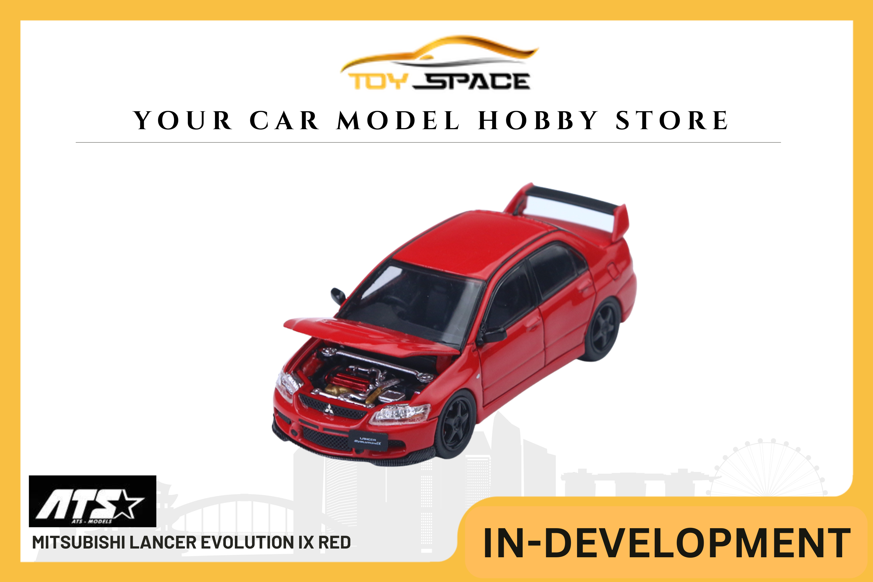 [ATS CAR MODEL] 1:64 Mitsubishi Lancer Evolution IX Red