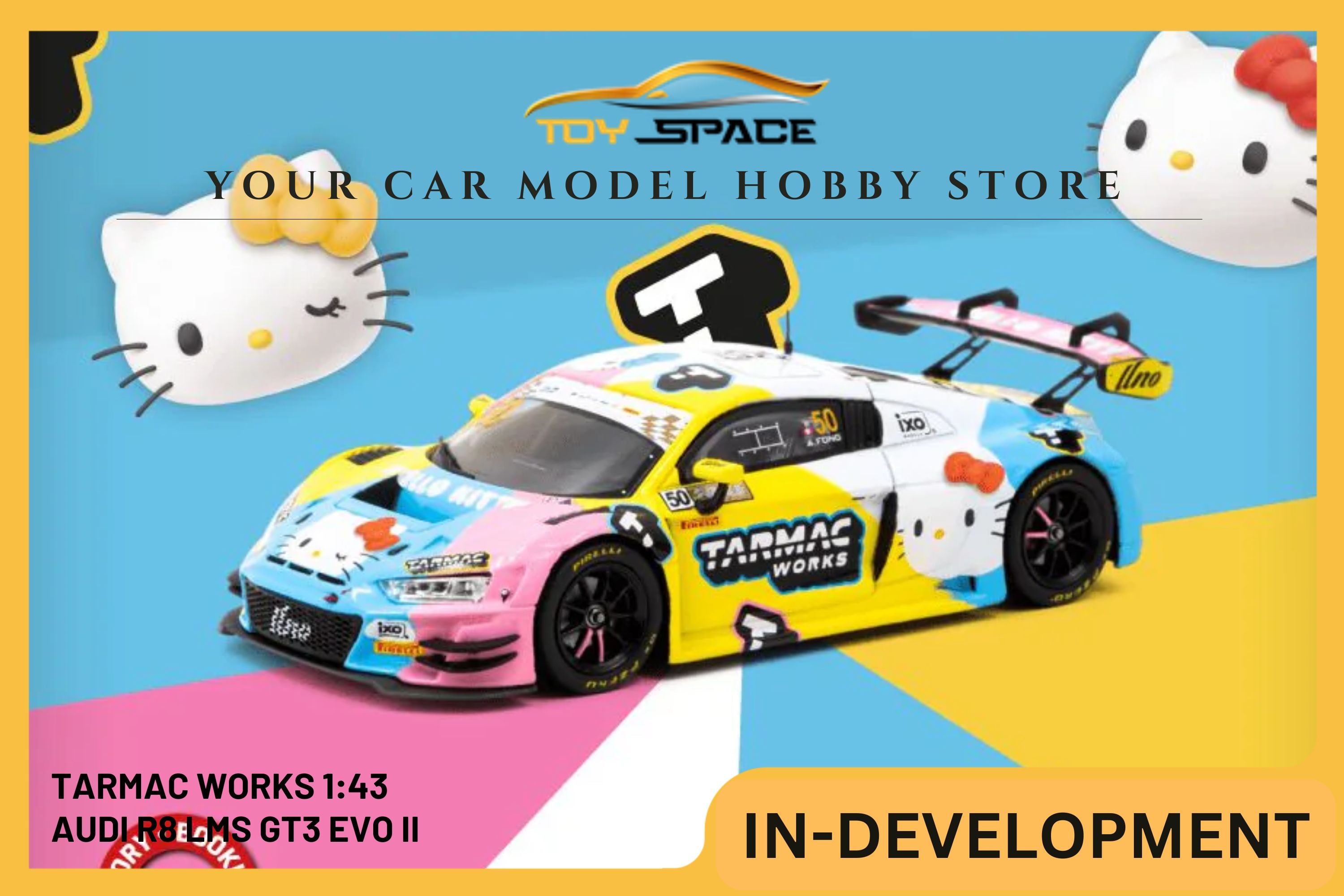 [TARMAC WORKS] 1/43 Audi R8 LMS GT3 Evo II Macau GT Cup - FIA GT World Cup 2023 - Race Version Uno Racing Adderly Fong - HOBBY43