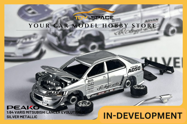 [PEAKO] 1:64 Varis Mitsubishi Lancer Evolution IX Silver Metallic - Toy Space Diecast Online Store Singapore