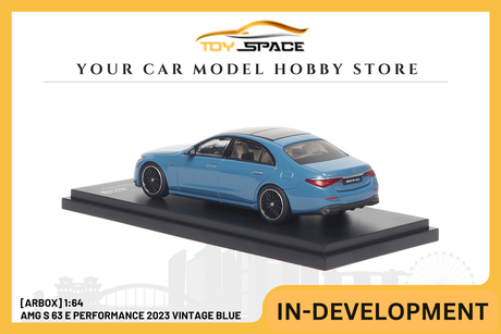 [AR BOX] 1:64 AMG S 63 E Performance 2023 Vintage Blue - Toy Space Diecast Online Store Singapore