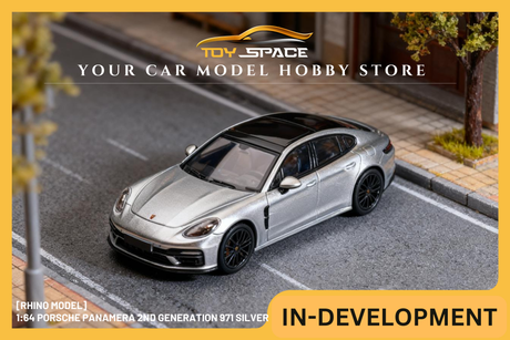 [RHINO MODEL] 1:64 Porsche Panamera 2nd Generation 971 Silver - Toy Space Diecast Online Store Singapore