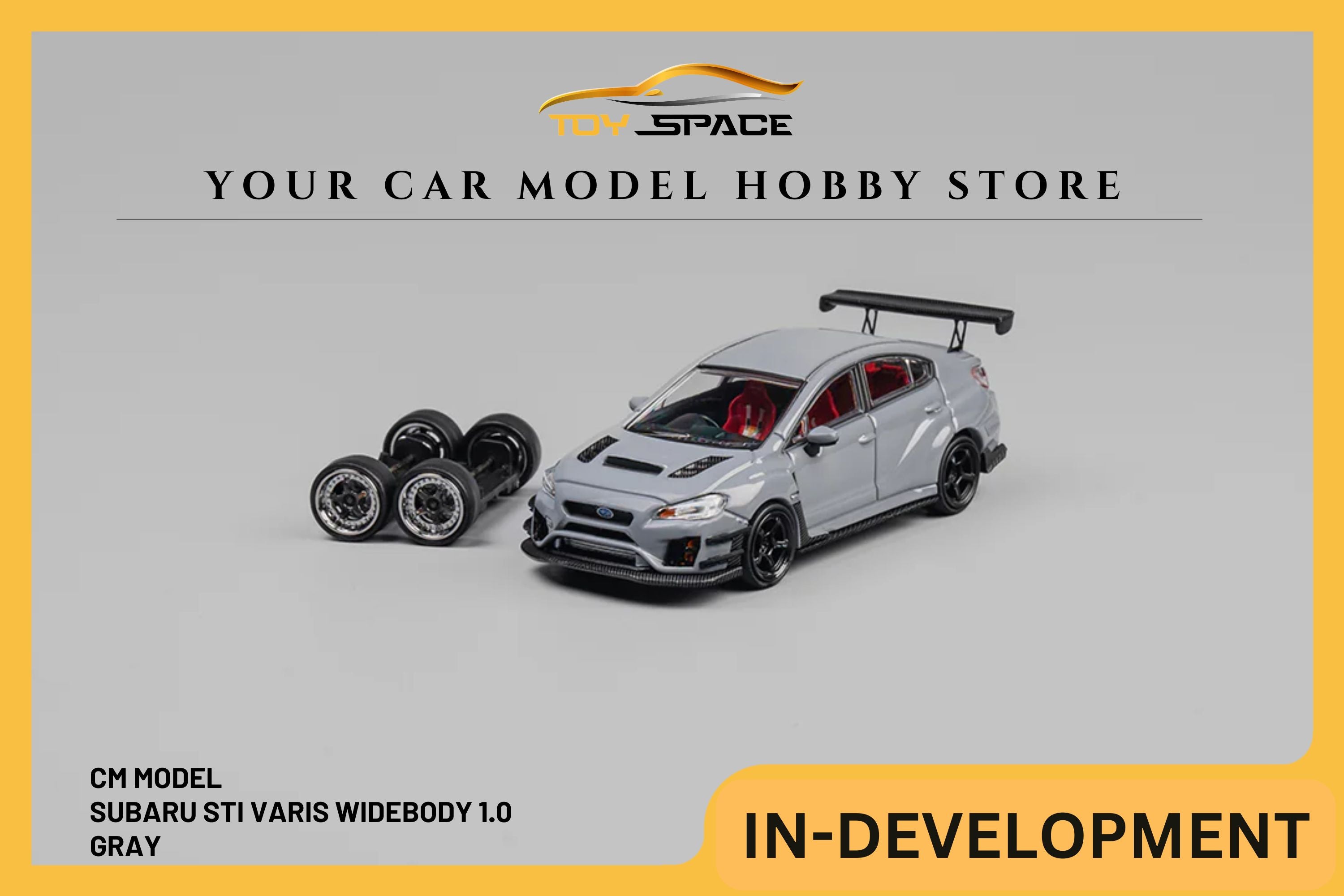 [CM MODEL] 1/64 Subaru STI Varis Widebody 1.0 Gray