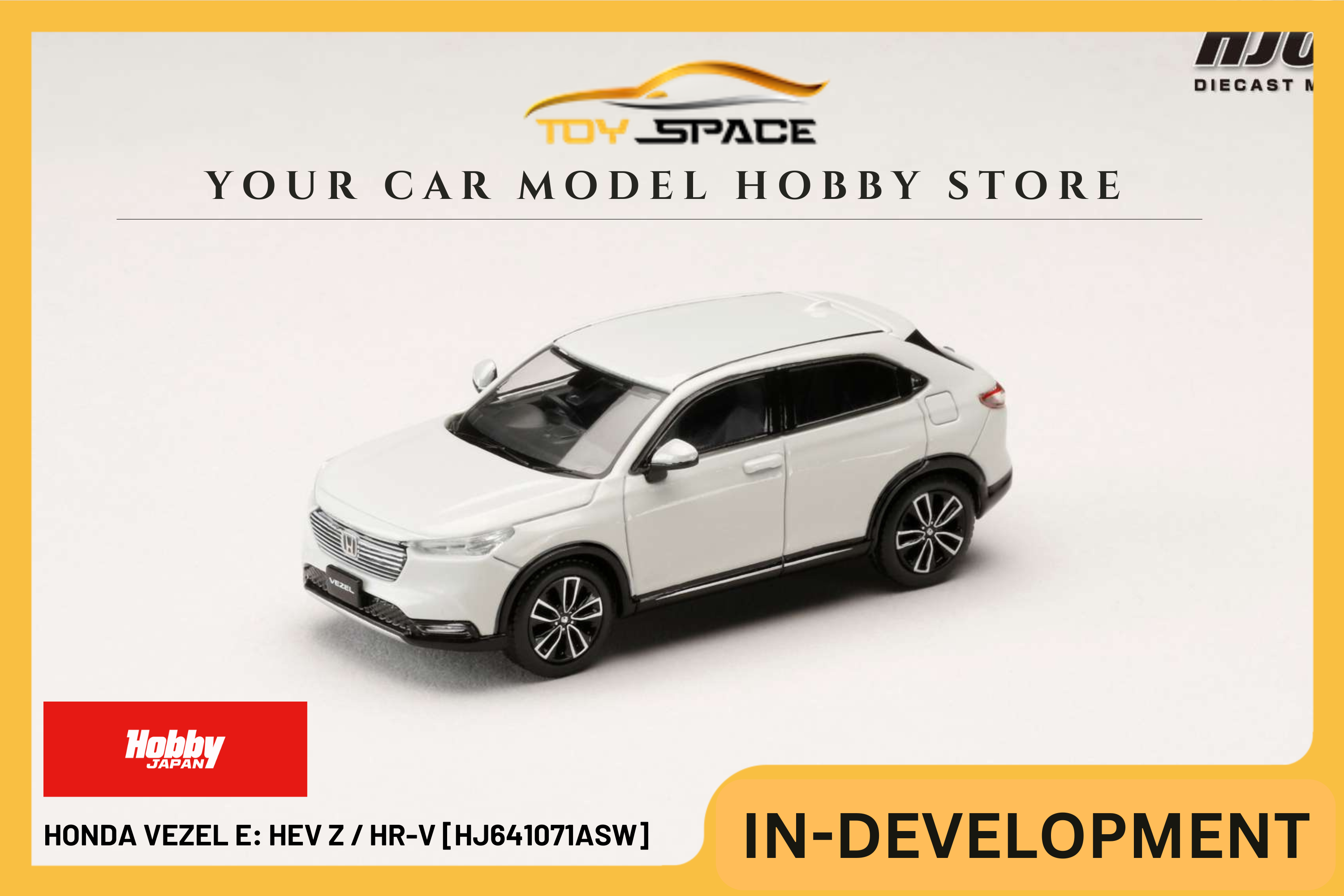 [HOBBY JAPAN] 1:64 Honda Vezel e: HEV Z / HR-V - Premium Sunlight White Pearl