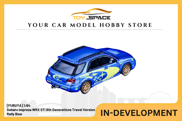[FURUYA] 1:64 Subaru Impreza WRX STi 8th Generations Travel Version Rally Blue