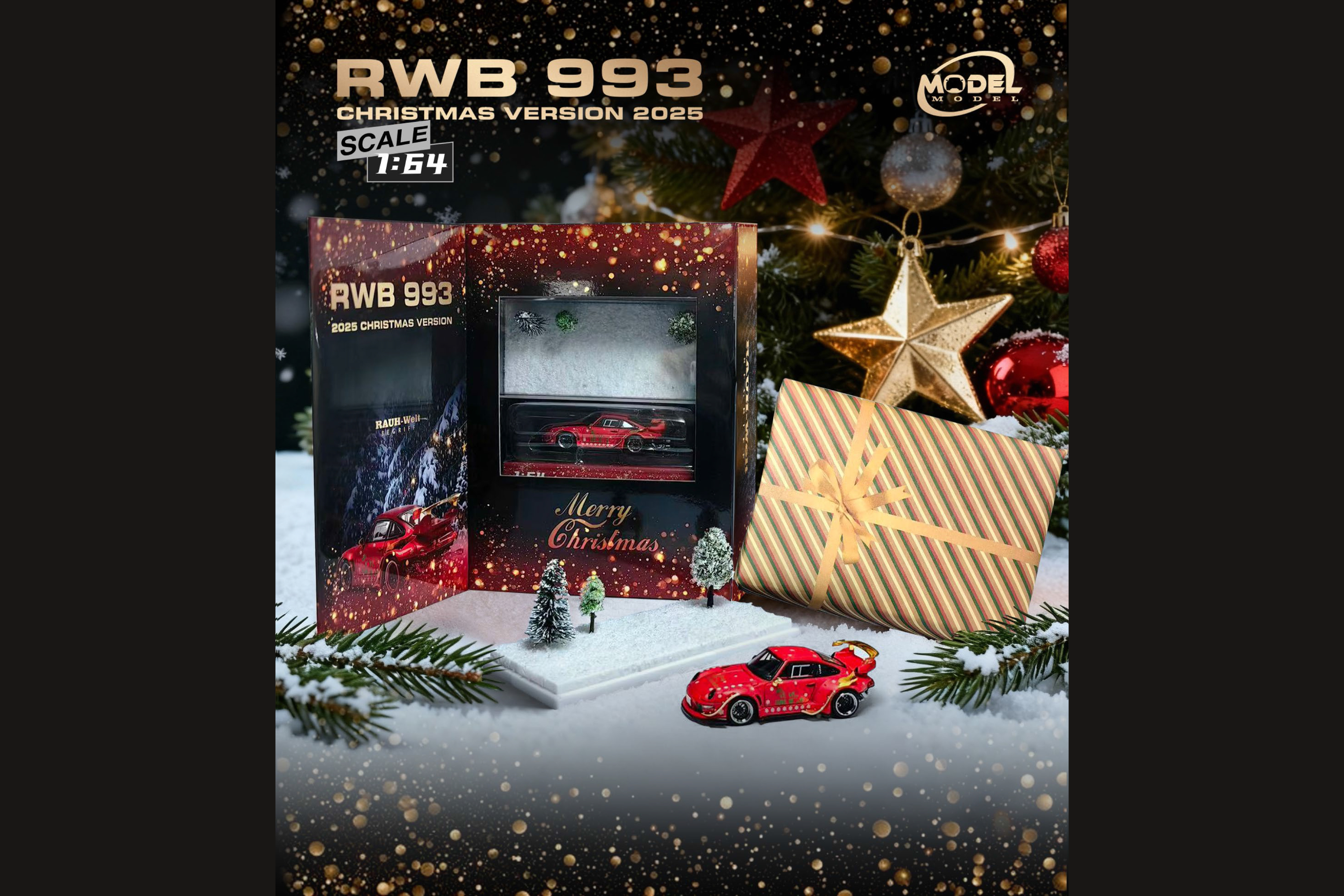 [MODEL MODEL] 1:64 RWB 993 Christmas Version 2025