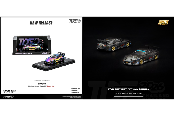 [POP RACE x INNO64] 1:64 Dinner Car Set [Thailand Diecast Expo 2026 Event Edition]