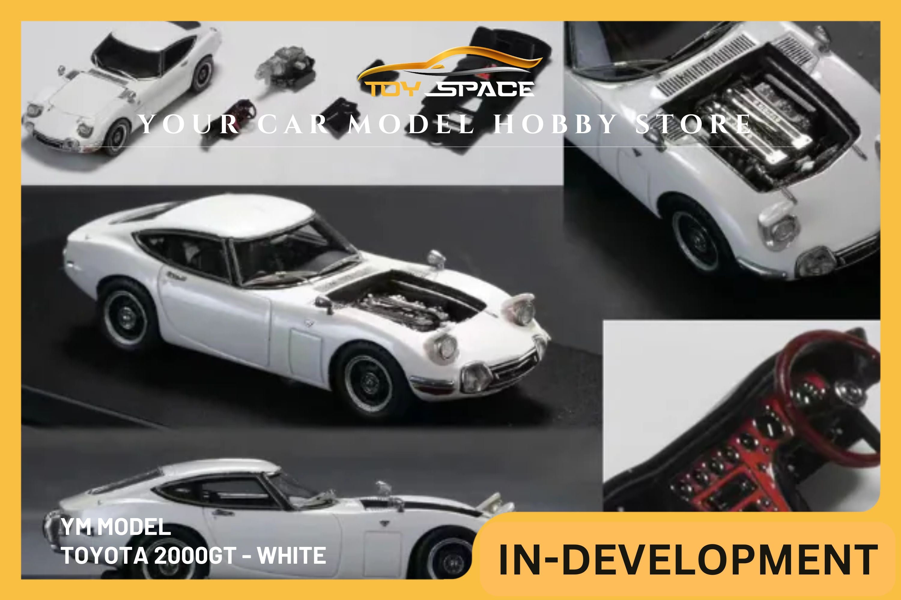 [YM MODEL] 1/64 Toyota 2000GT - White [Limited 299 pcs]