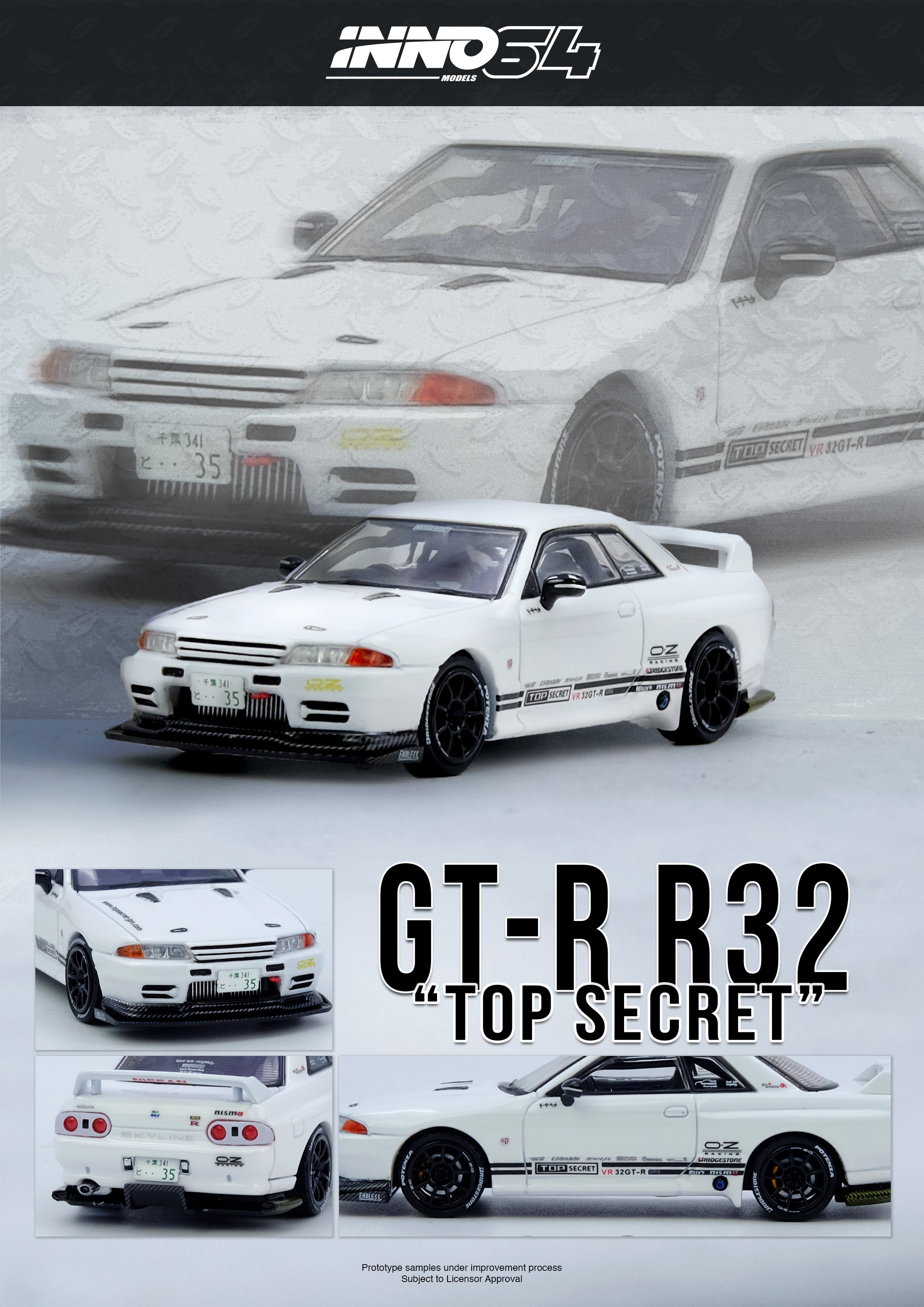 [INNO64] Top Secret VR32 GT-R White