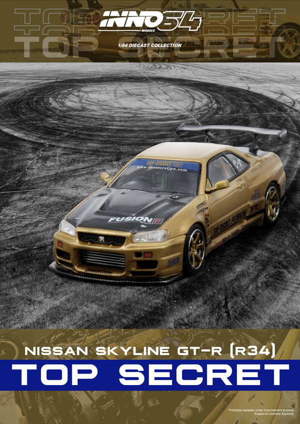 [INNO64] TOP SECRET R34 GT-R Gold