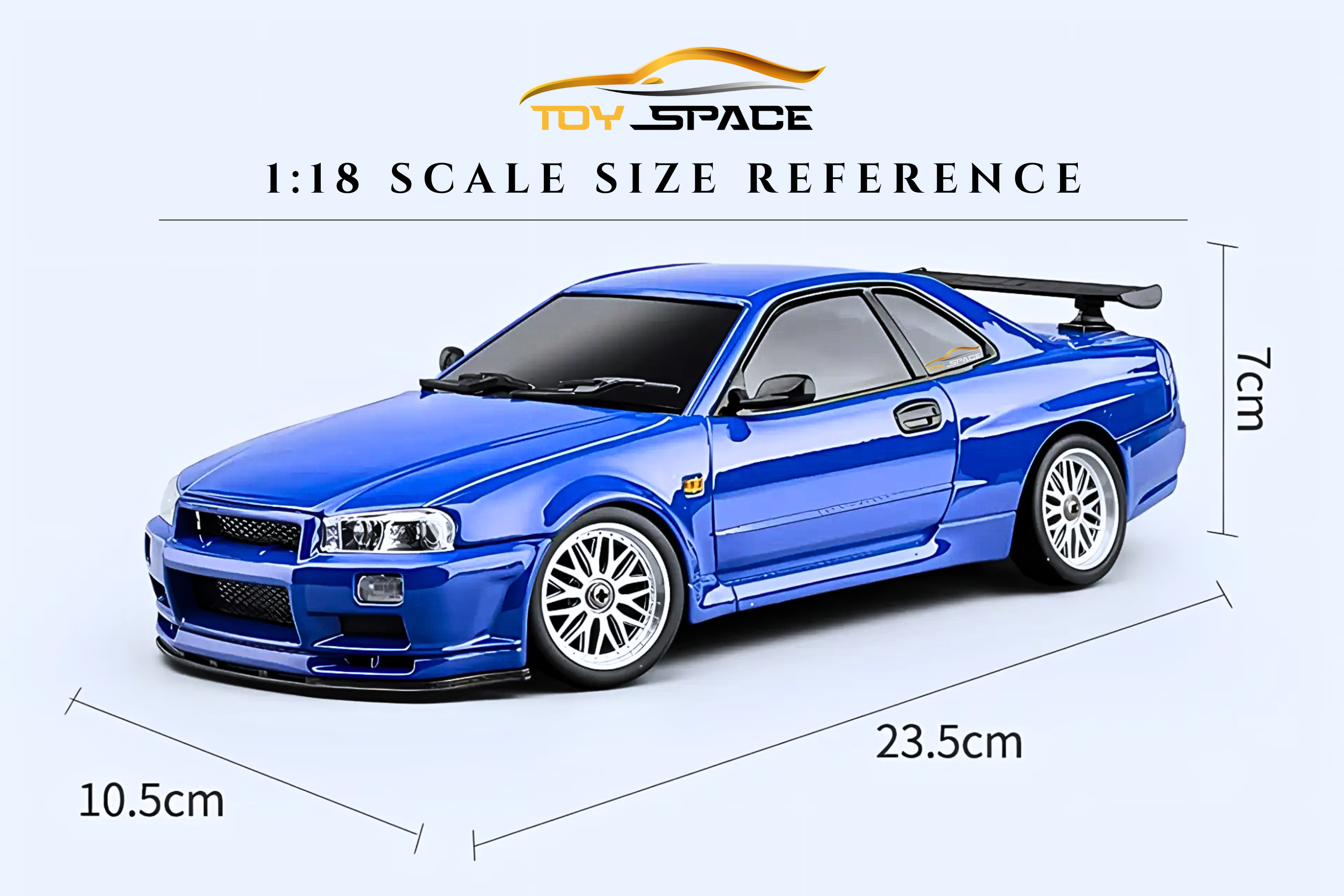 [LDRC] Remote-Controlled Car - Nissan Skyline GTR (R34) Bayside Blue