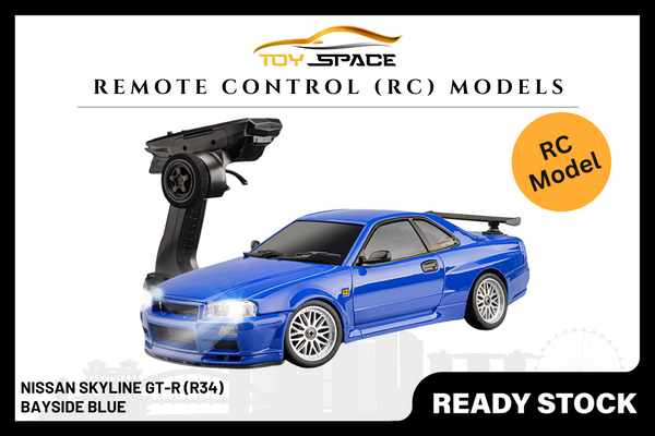 [LDRC] Remote-Controlled Car - Nissan Skyline GTR (R34) Bayside Blue