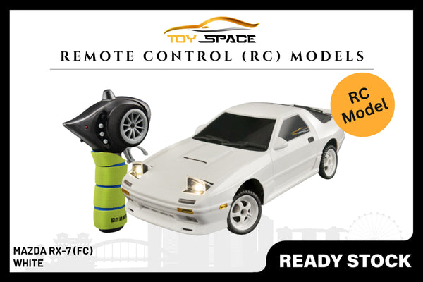 [LDRC] Remote-Controlled Car - Mazda RX-7 (FC) White