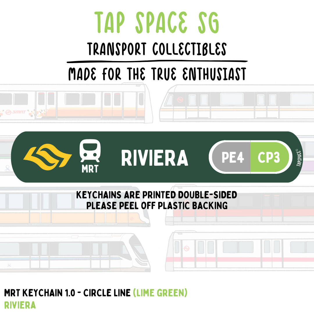 Riviera MRT Station Keychain