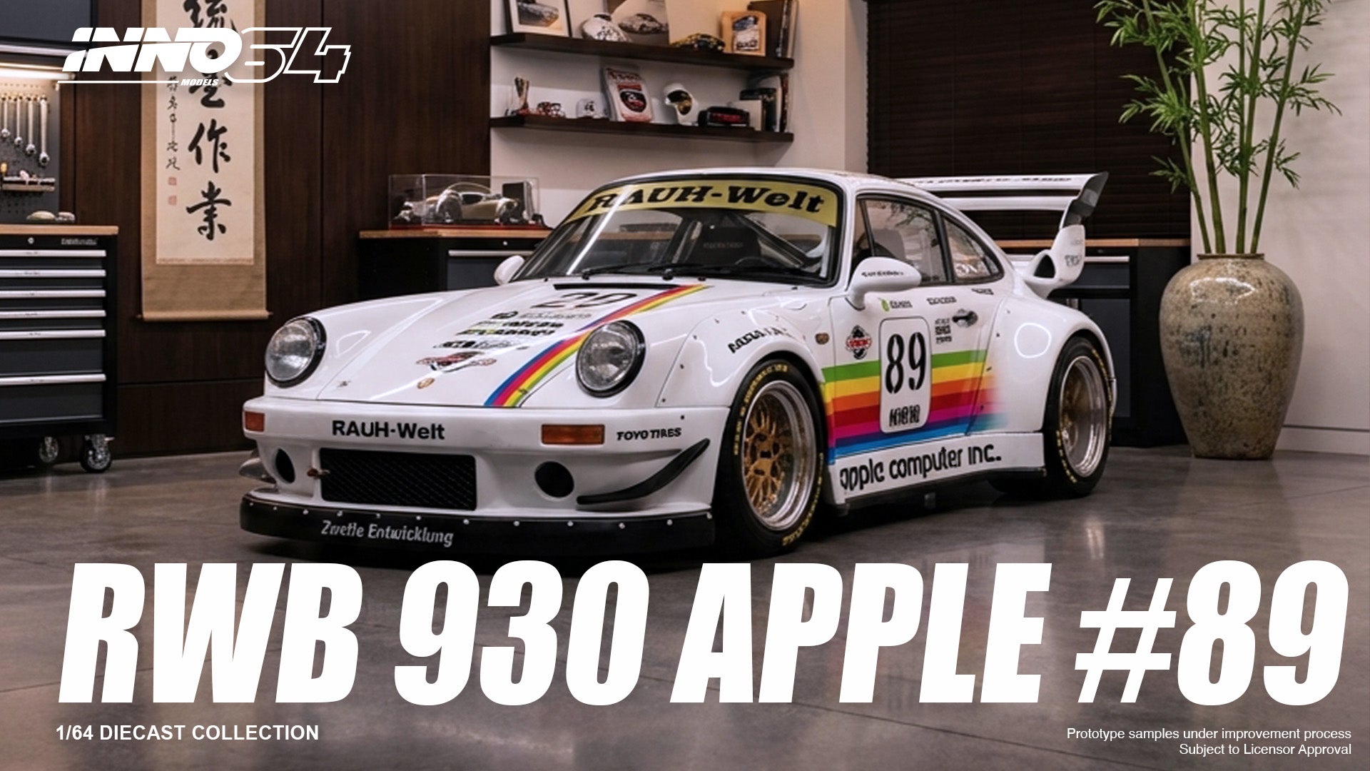 [INNO64] RWB 930 #89 Apple Livery - Toy Space Diecast Online Store Singapore