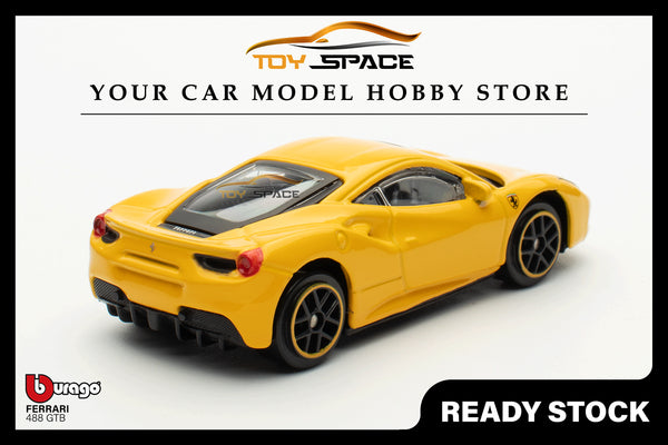 Bburago 1:64 Ferrari 488 GTB Yellow