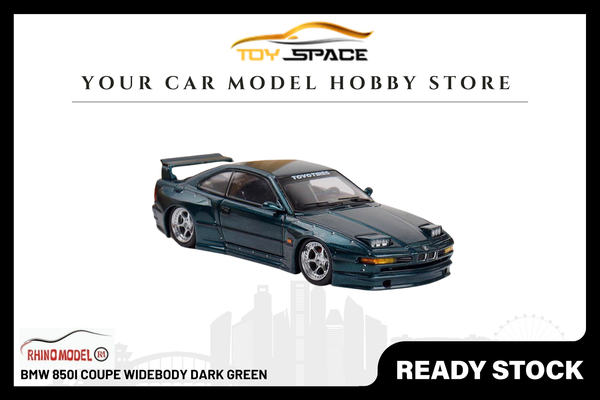 [RHINO MODEL] 1:64 BMW 850i Coupe Widebody Dark Green
