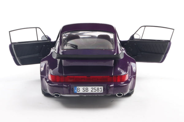 [SOLIDO] 1:18 Porsche 911 (964) Turbo Violet Blue Metallic 1990