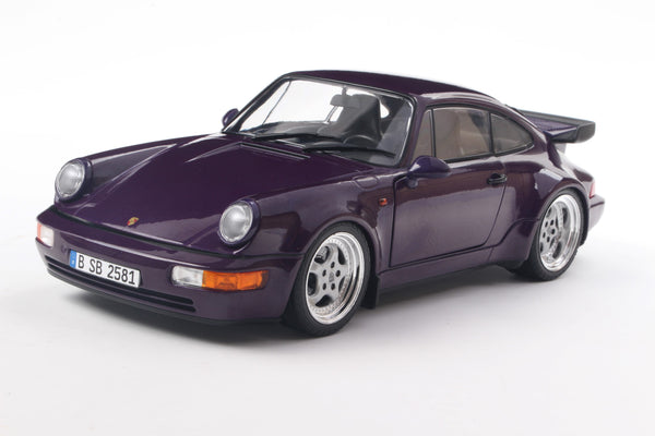 [SOLIDO] 1:18 Porsche 911 (964) Turbo Violet Blue Metallic 1990