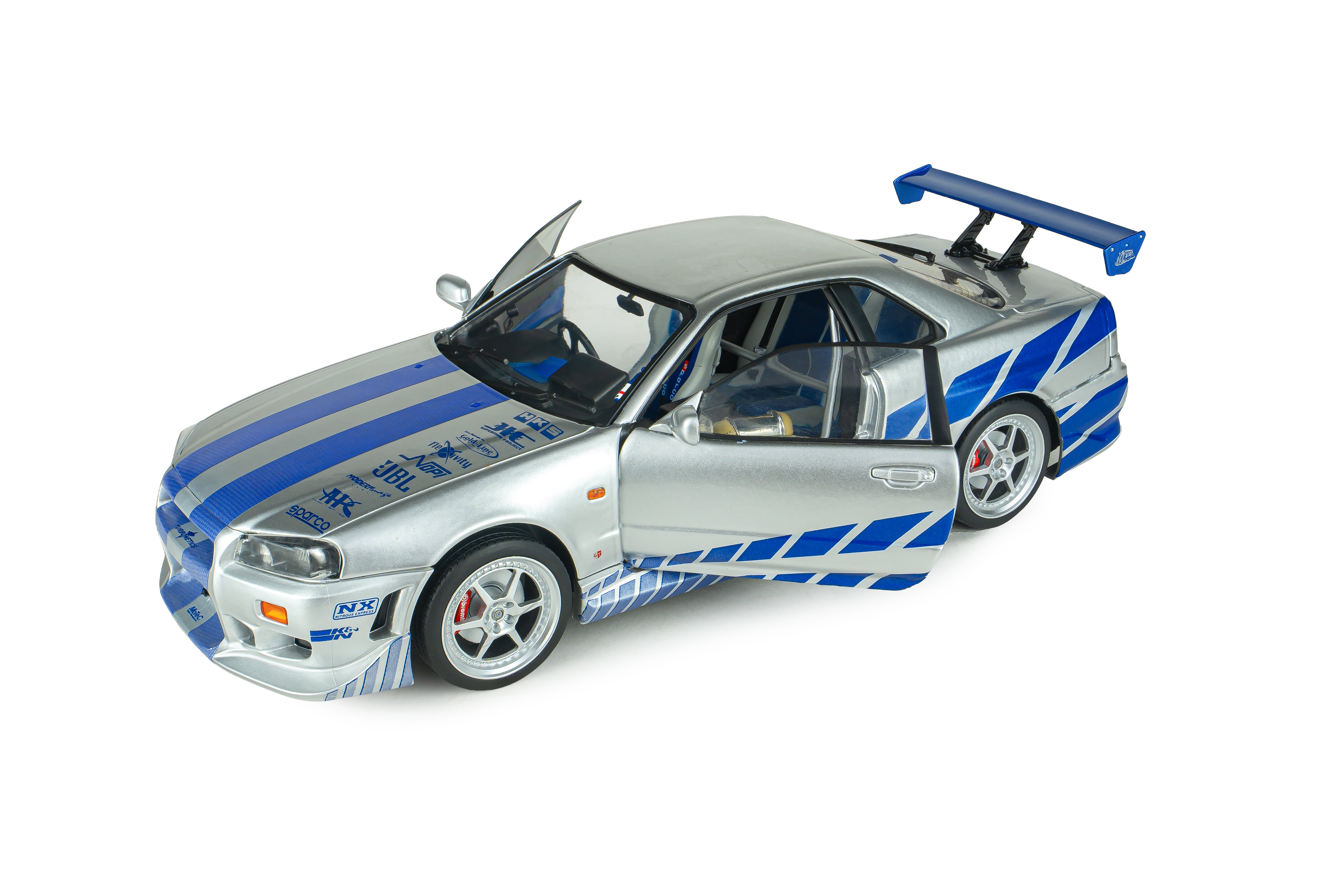 [SOLIDO] 1:18 Nissan Skyline GT-R (BNR34) 2Fast2Furious Brian - Toy Space Diecast Online Store Singapore