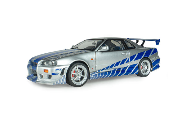 [SOLIDO] 1:18 Nissan Skyline GT-R (BNR34) 2Fast2Furious Brian - Toy Space Diecast Online Store Singapore