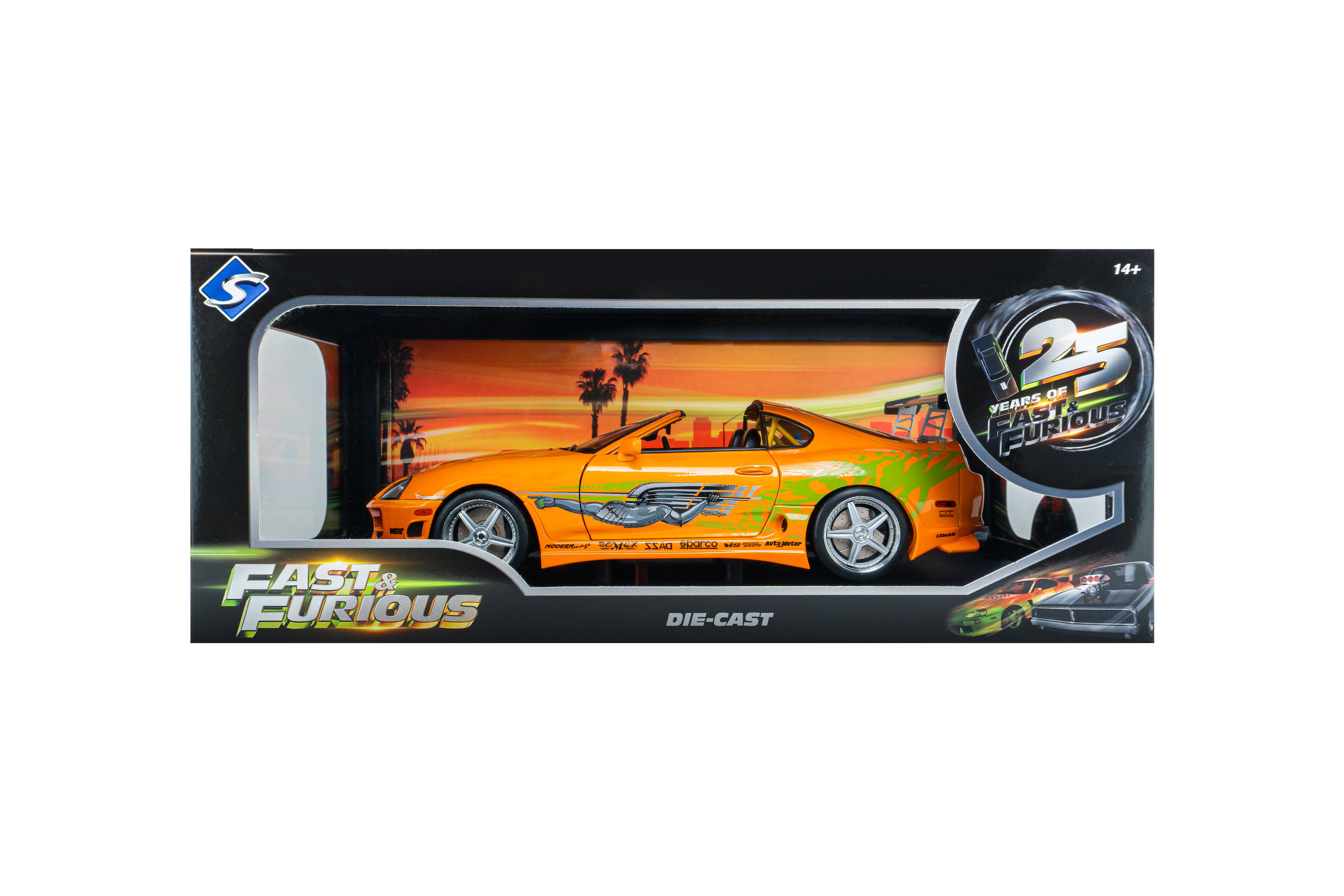 [SOLIDO] 1:18 Toyota Supra MK4 (A80) Fast And Furious 1 Brian Open Roof 2001