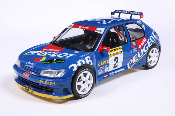 [SOLIDO] 1:18 Peugeot 306 Maxi Blue #2 J.Ascona / J.Billmaier Rally De Avilès 1997