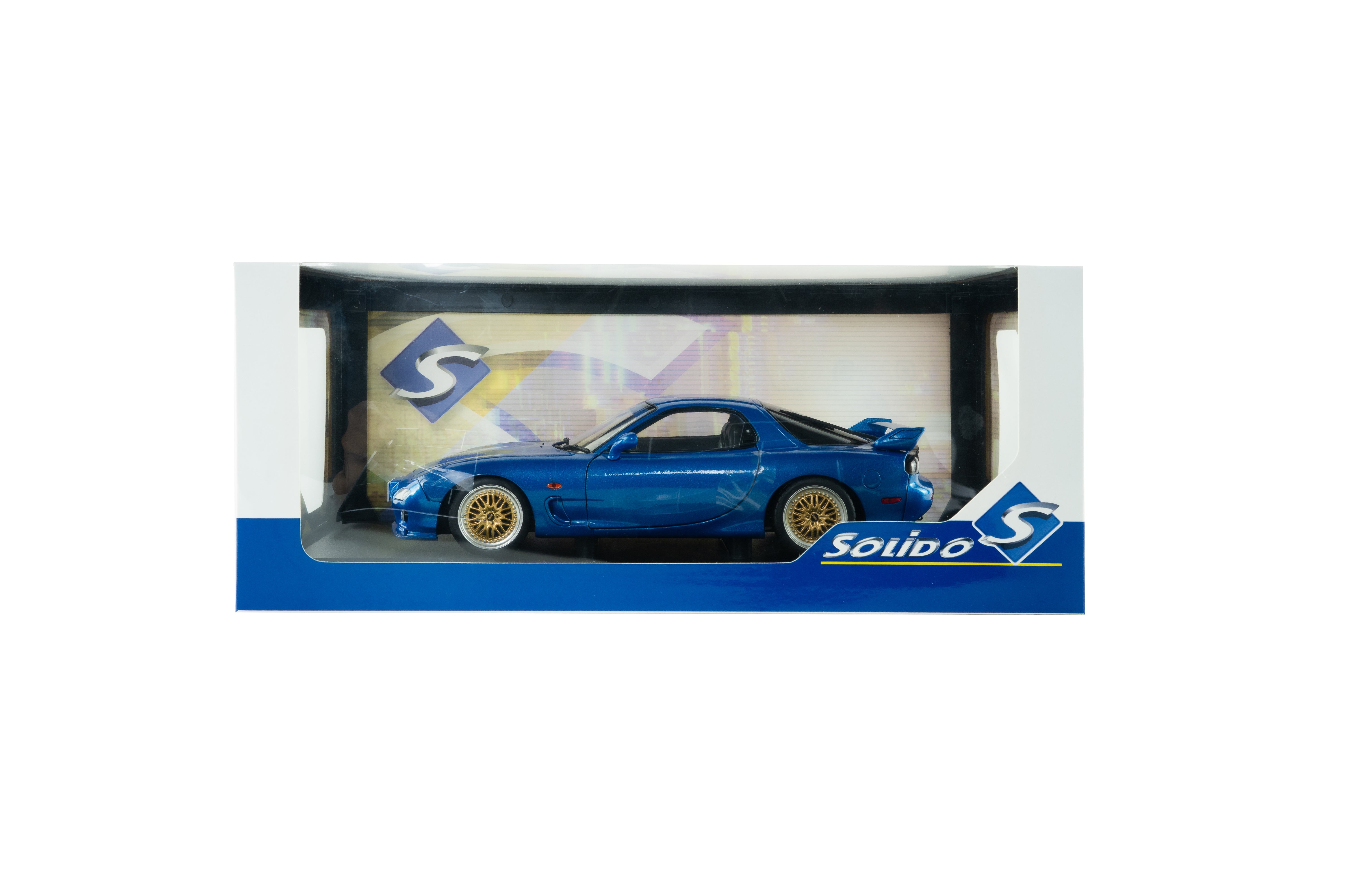 [SOLIDO] 1:18 Mazda RX7 FD3S Innocent Blue Mica 1999 - Toy Space Diecast Online Store Singapore