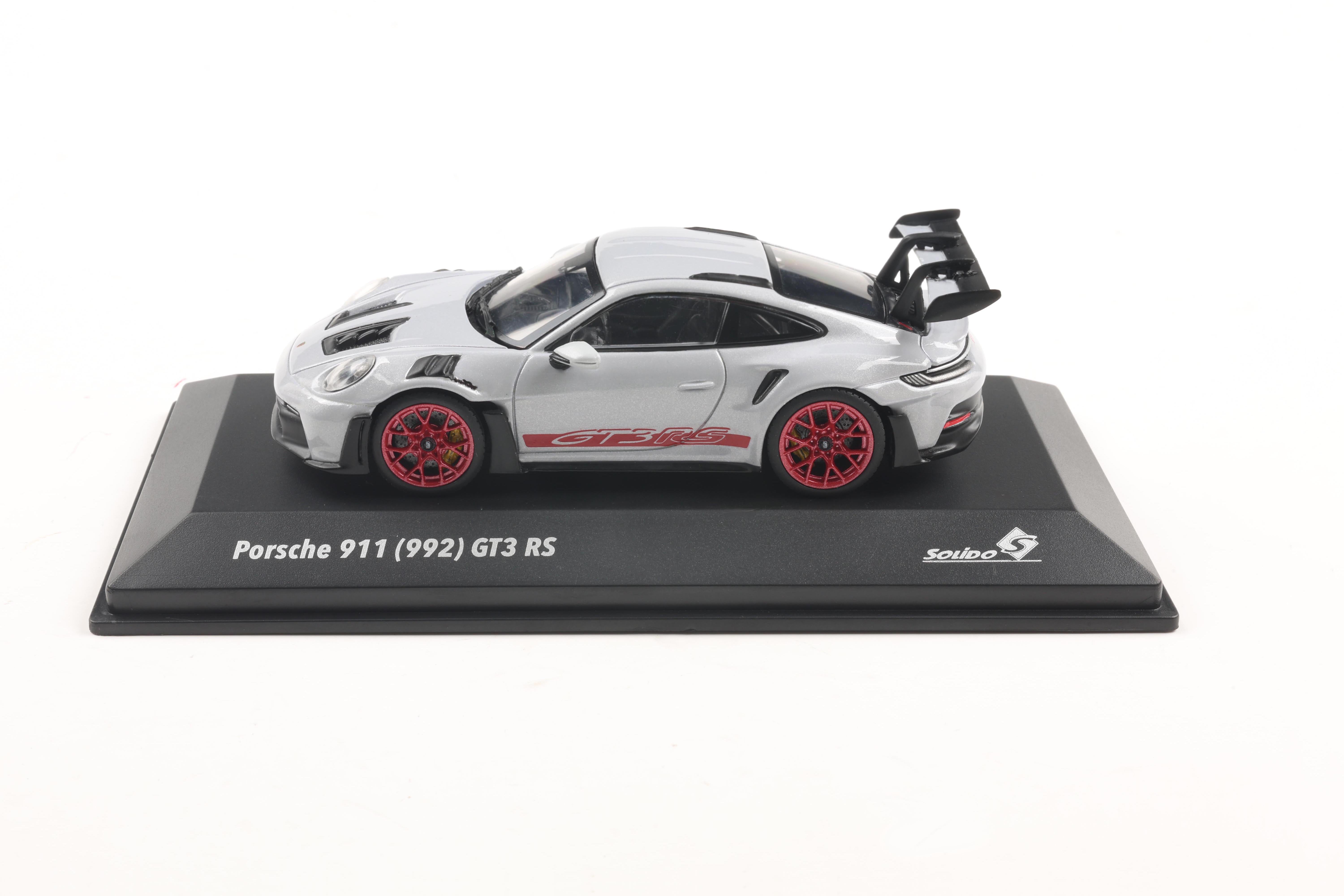 [SOLIDO] 1:43 Porsche 911 (992) GT3 RS Ice Grey Metallic W/Pyro Red 2023