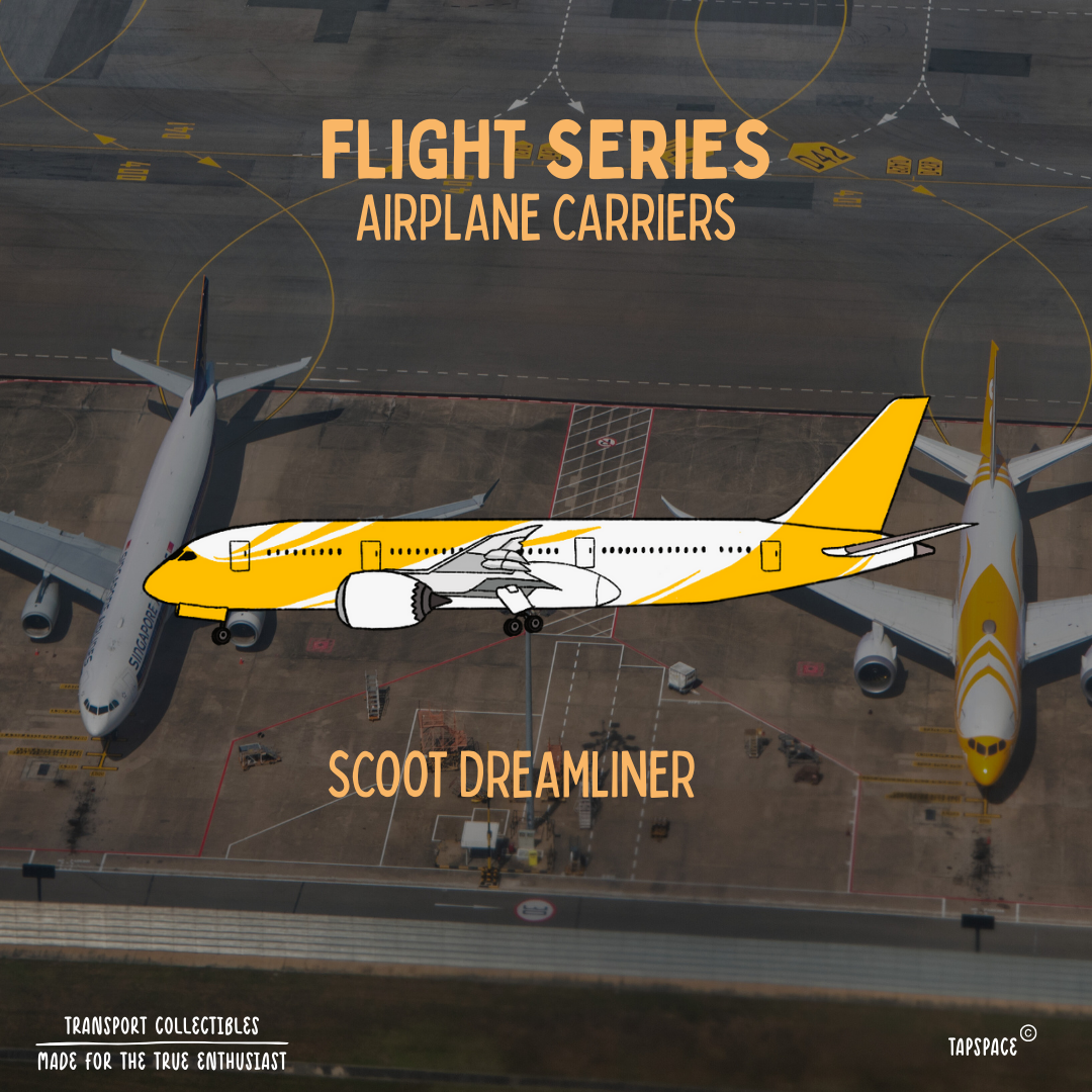 Scoot Dreamliner Plane Aircraft Carrier Keychain