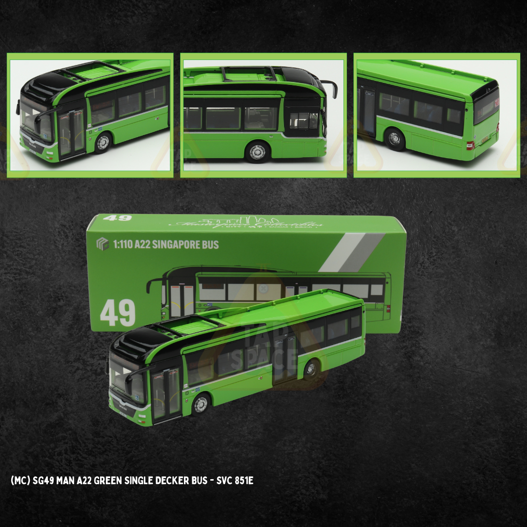(MC) SG49 MAN A22 Green Single Decker Bus - SVC 851e