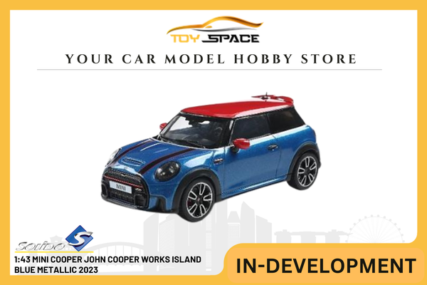 [SOLIDO] 1:43 Mini Cooper John Cooper Works Island Blue Metallic 2023
