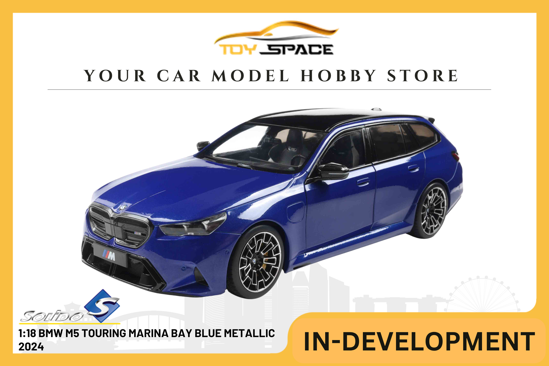 SOLIDO] 1:18 BMW M5 Touring Marina Bay Blue Metallic 2024