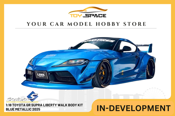 [SOLIDO] 1:18 Toyota GR Supra Liberty Walk Body Kit Blue Metallic 2025