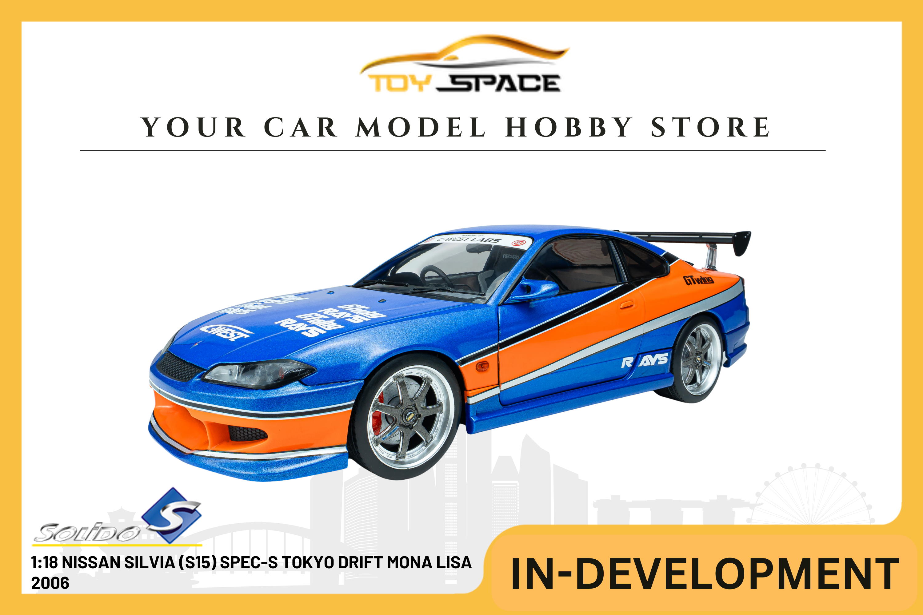 [SOLIDO] 1:18 Nissan Silvia (S15) Spec-S Tokyo Drift Mona Lisa 2006