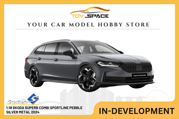 [SOLIDO] 1:18 Skoda Superb Combi Sportline Pebble Silver Metal 2024