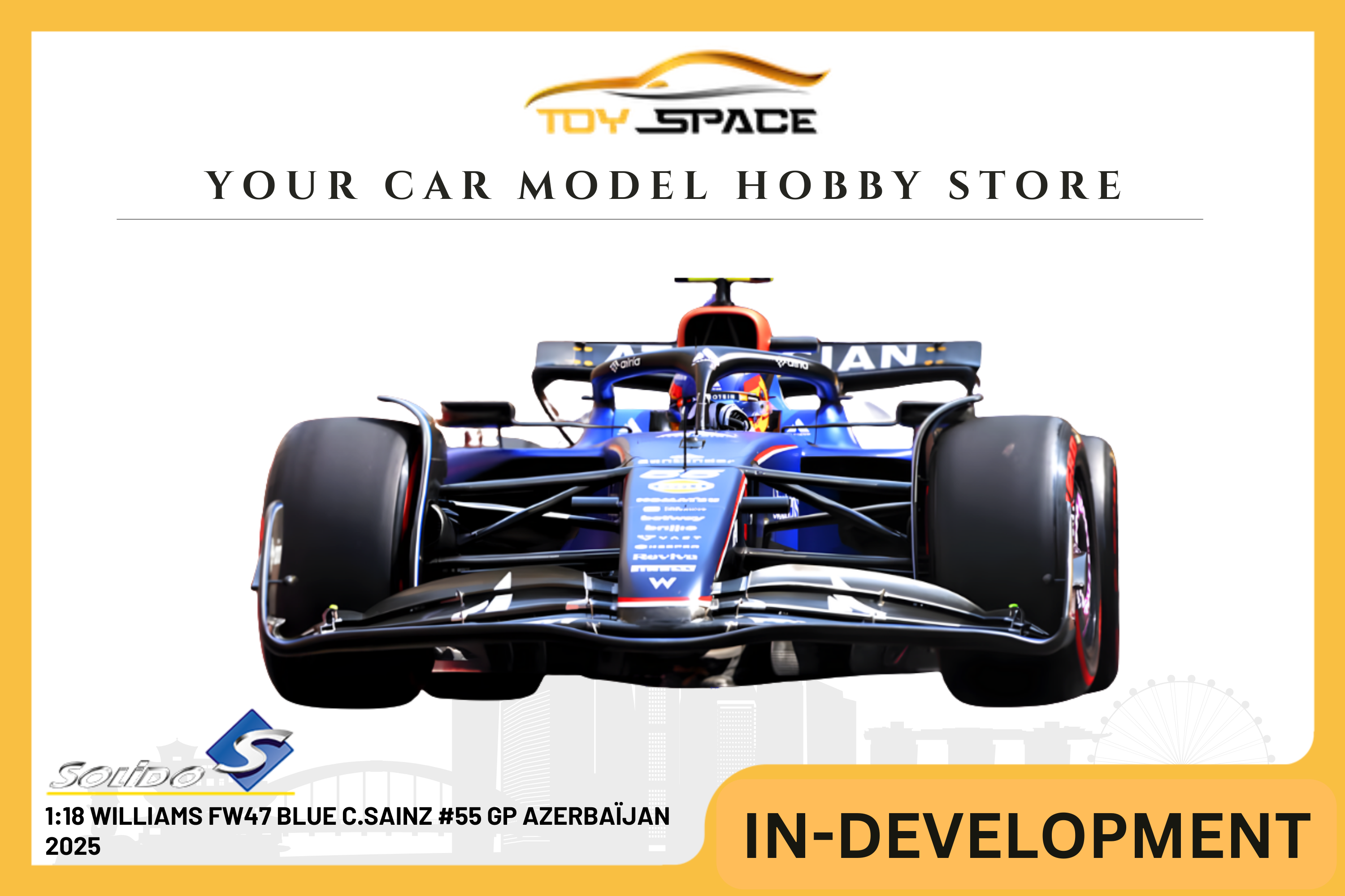 [SOLIDO] 1:18 Williams FW47 Blue C.Sainz #55 Gp Azerbaïjan 2025