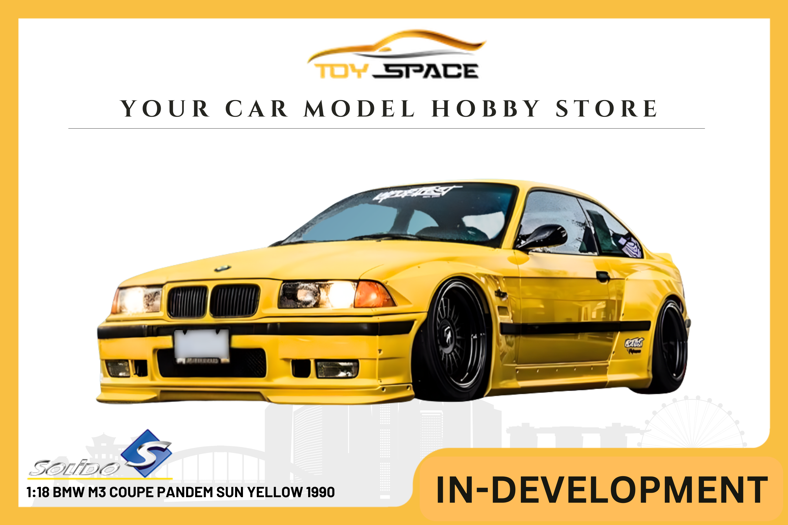 [SOLIDO] 1:18 BMW M3 Coupe Pandem Sun Yellow 1990