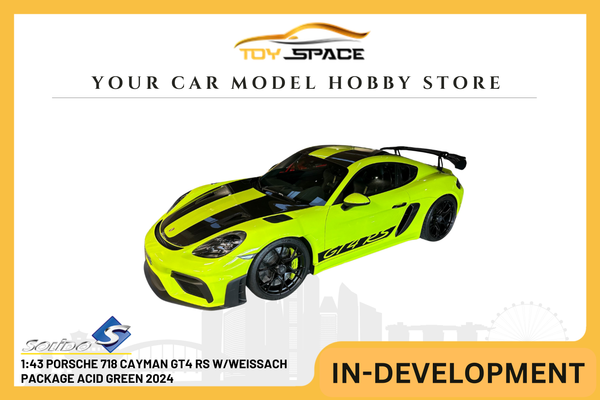 [SOLIDO] 1:43 Porsche 718 Cayman GT4 RS W/Weissach Package Acid Green 2024