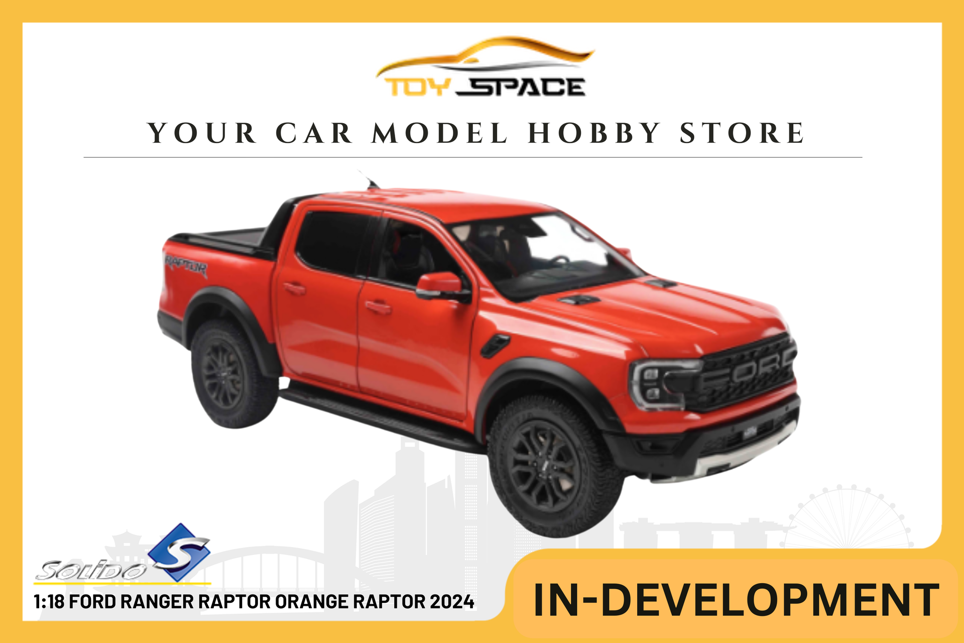 SOLIDO] 1:18 Ford Ranger Raptor Orange Raptor 2024