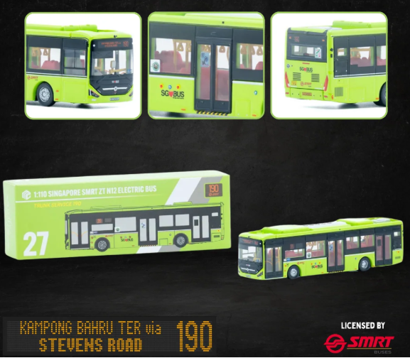 [MASTERPIECE] SG27 - SMRT ZT N12 Electric Bus 3 Door (Svc 190)