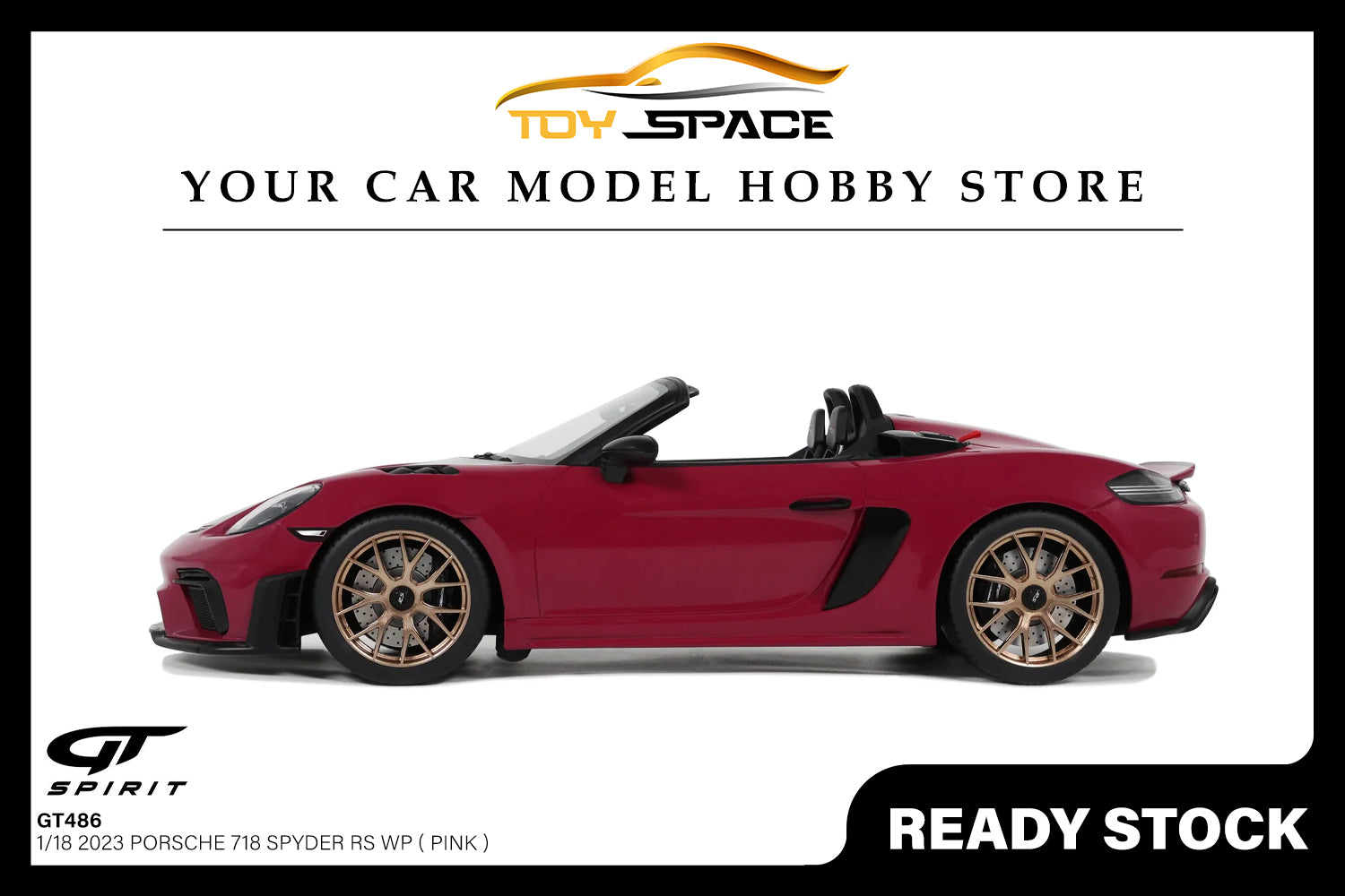 [GT SPIRIT] 1/18 Porsche 718 Spyder RS WP Pink 2023 [GT486]