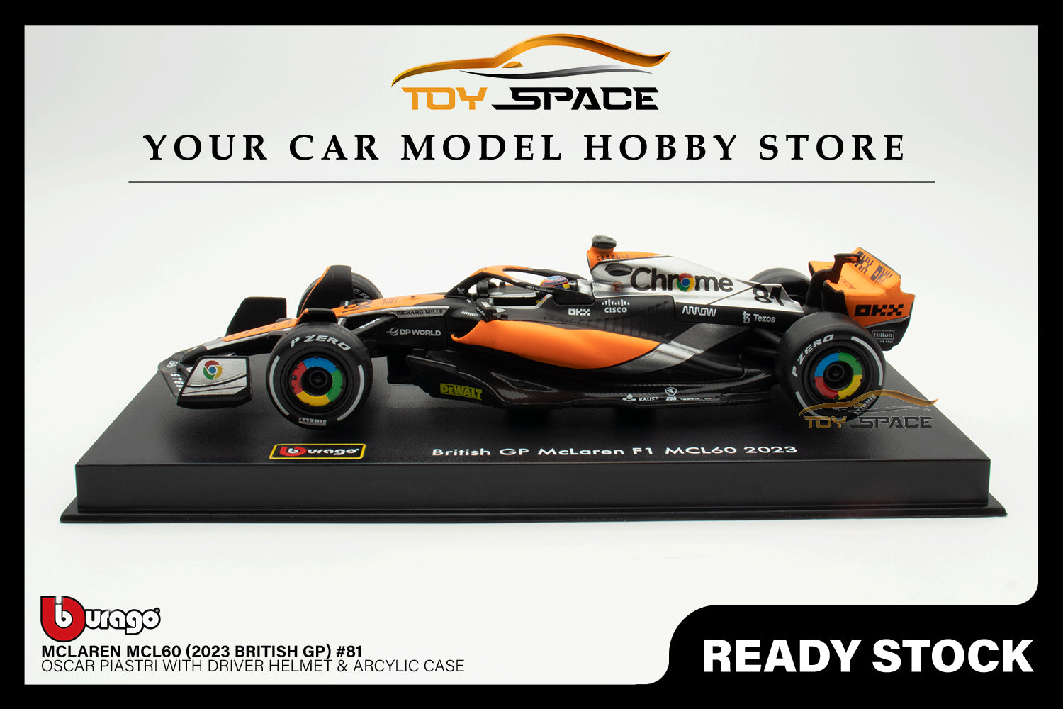 Bburago 1:43 McLaren F1 MCL60 (2023) #81 Oscar Piastri